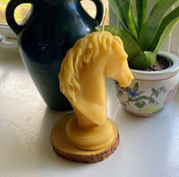 Chess Knight Beeswax Candle