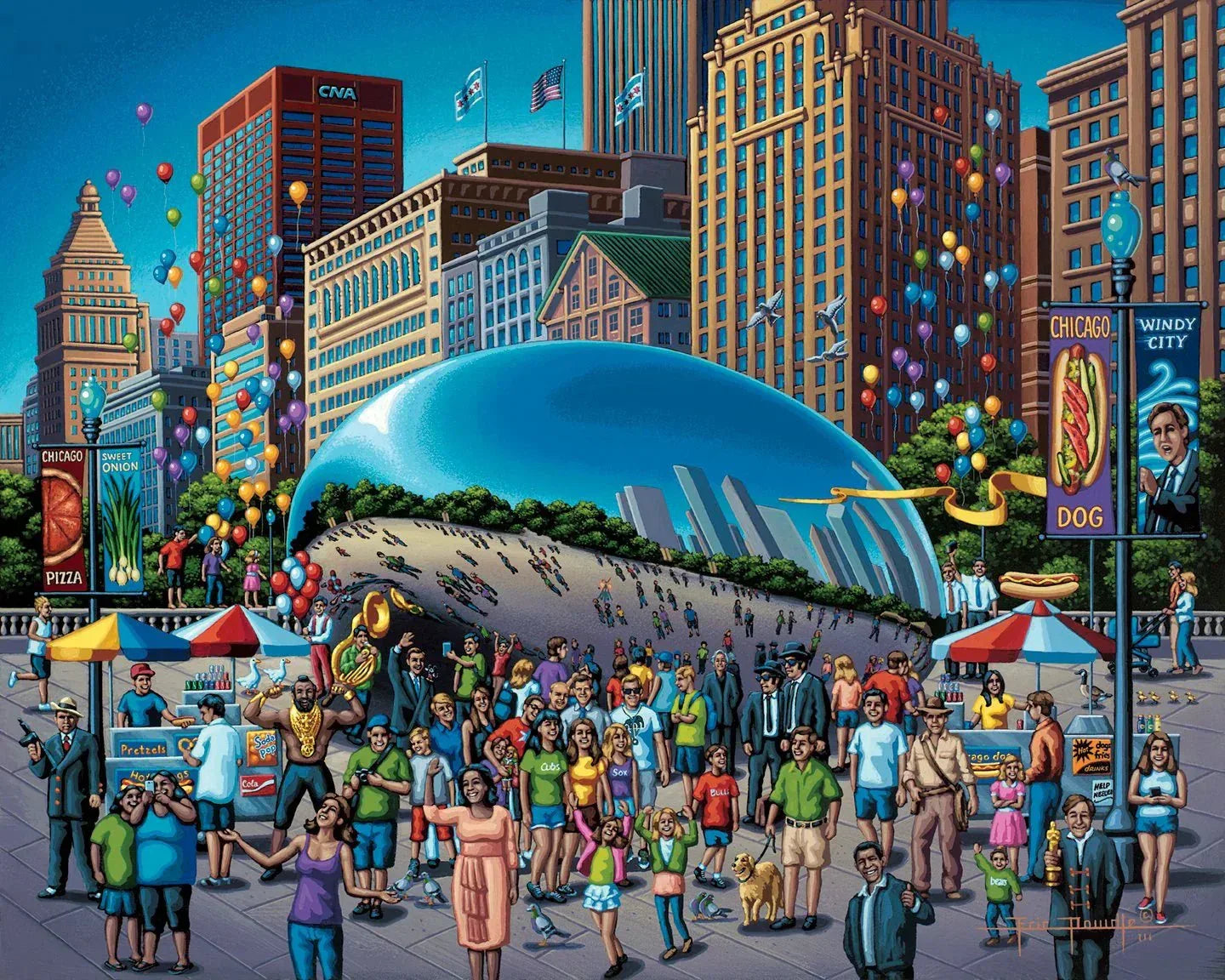 Chicago Bean 500 Piece Jigsaw Puzzle | Dowdle Puzzles - BIG FRENCHIES