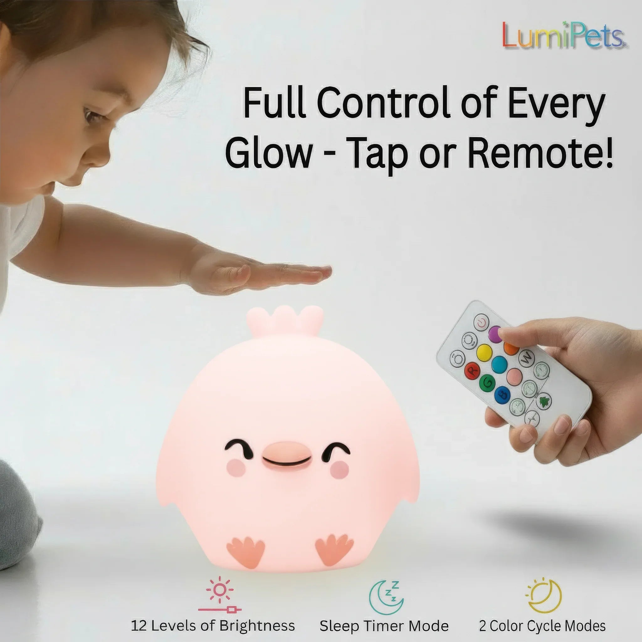 LumiPets® Clara the Chicken- Children's Touch Night Light - BIG FRENCHIES