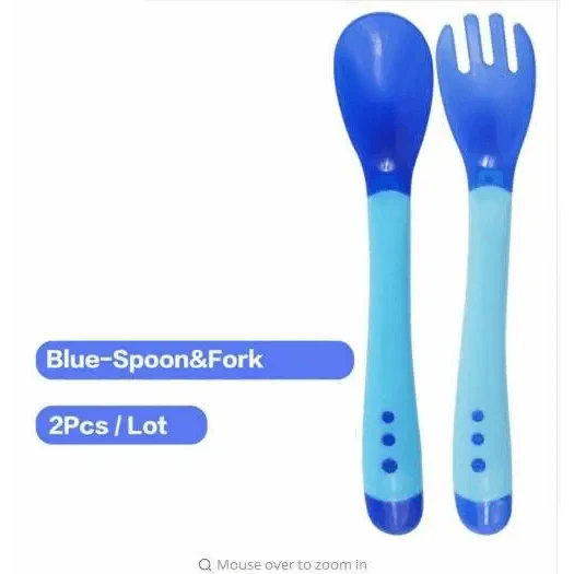 Children's Tableware Baby Learning Dishes With Suction Cup Assist Food Bowl Temperature Sensing Spoon Baby Feeding Bowl