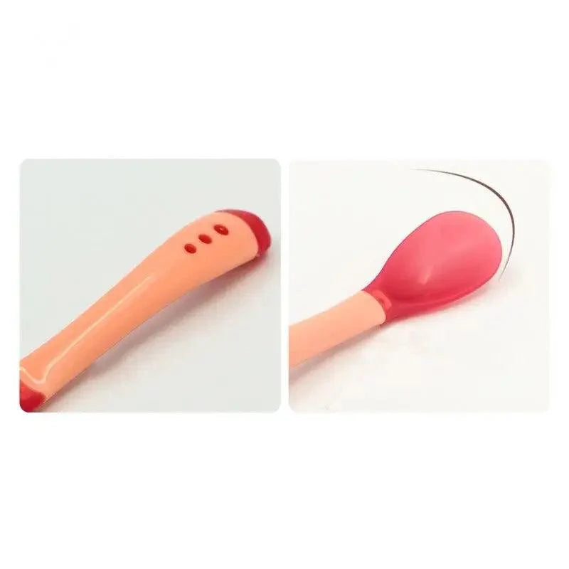 Children's Tableware Baby Learning Dishes With Suction Cup Assist Food Bowl Temperature Sensing Spoon Baby Feeding Bowl