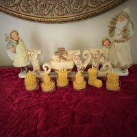 Christmas Beeswax Tealight Candle Set of 6 - BIG FRENCHIES