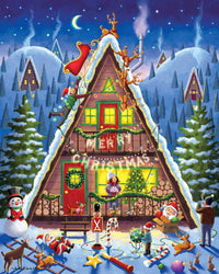 Christmas Cabin 500 Piece Jigsaw Puzzle | Boardwalk Puzzles - BIG FRENCHIES