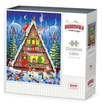 Christmas Cabin 500 Piece Jigsaw Puzzle | Boardwalk Puzzles - BIG FRENCHIES