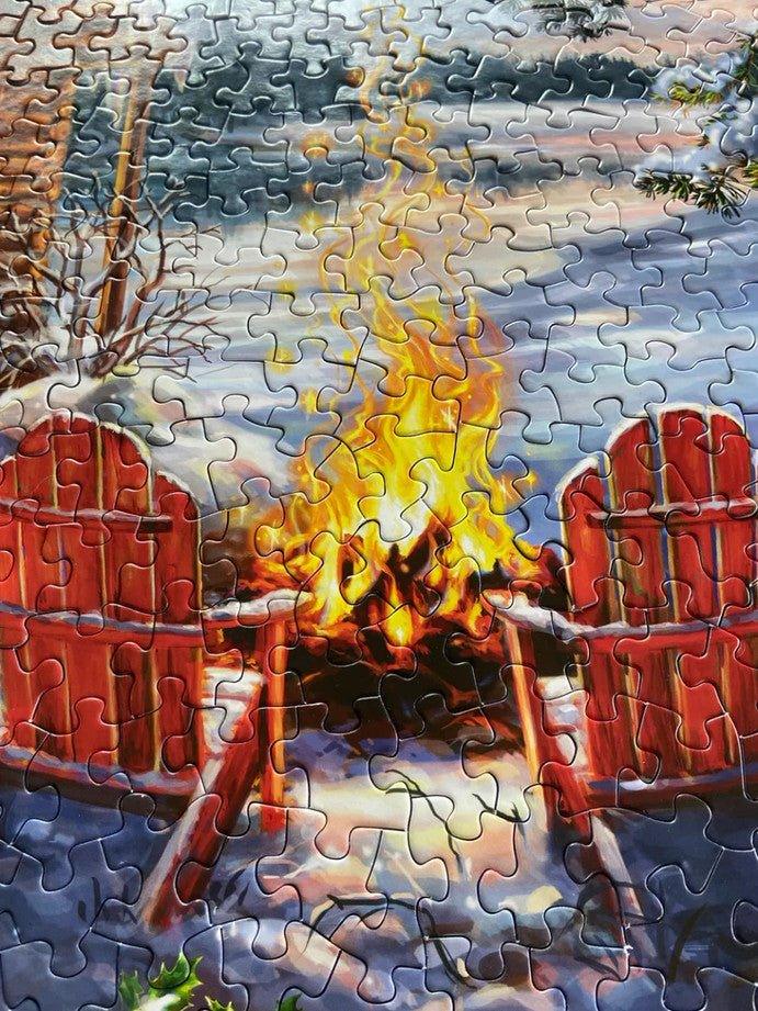 Christmas Cabin 500 Piece Jigsaw Puzzle by Springbok Puzzles - BIG FRENCHIES