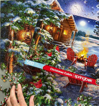 Christmas Cabin 500 Piece Jigsaw Puzzle by Springbok Puzzles - BIG FRENCHIES