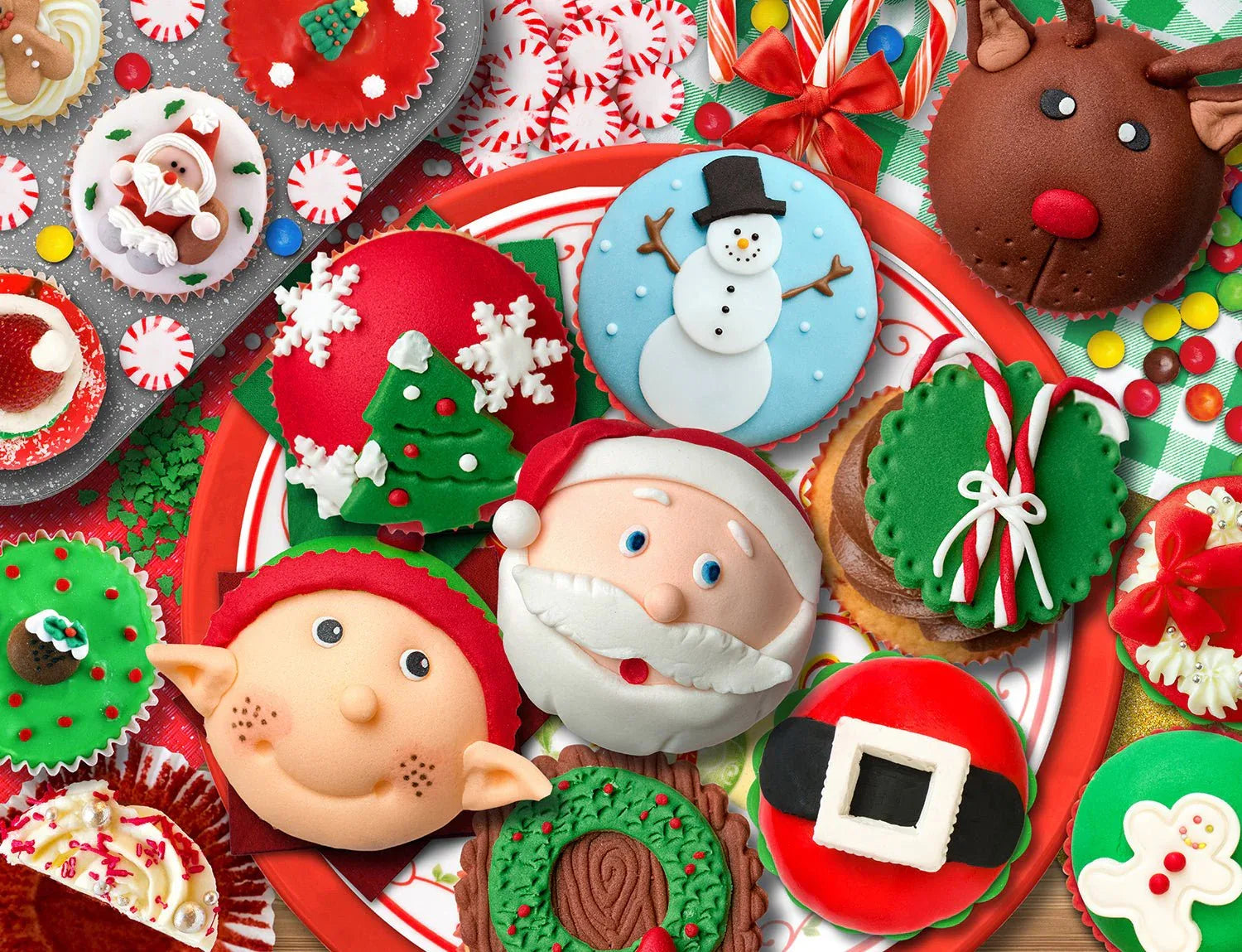 Christmas Cupcakes 500 Piece Jigsaw Puzzle | Springbok Puzzles - BIG FRENCHIES