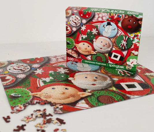 Christmas Cupcakes 500 Piece Jigsaw Puzzle | Springbok Puzzles - BIG FRENCHIES