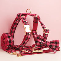Personalized Christmas Red Star Plaid Classic Set