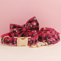 Personalized Christmas Red Star Plaid Classic Set