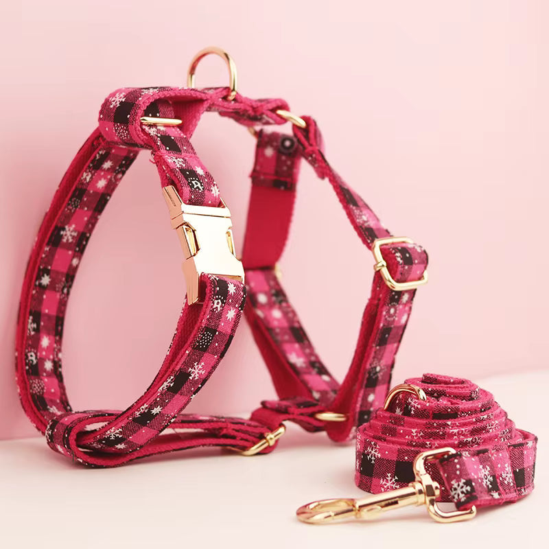 Personalized Christmas Red Star Plaid Classic Set