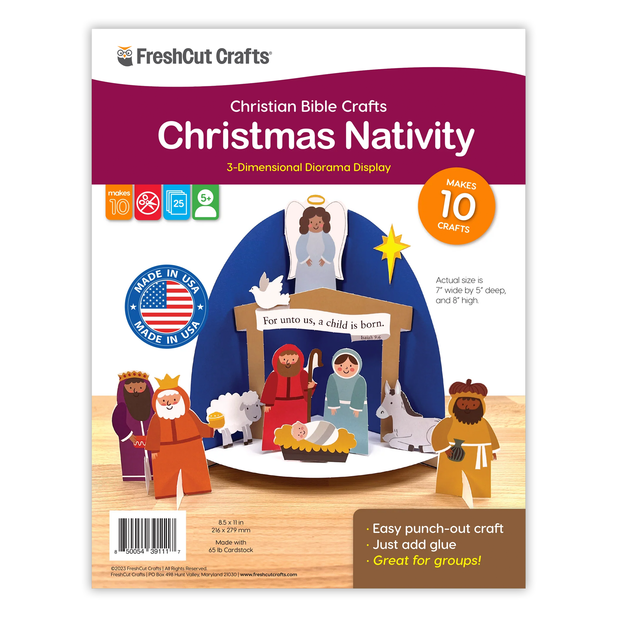 Christmas Nativity 3-D Display