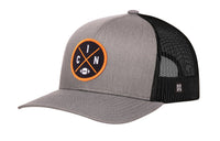 Cincinnati Trucker Hat  |  Black CIN X Football Snapback