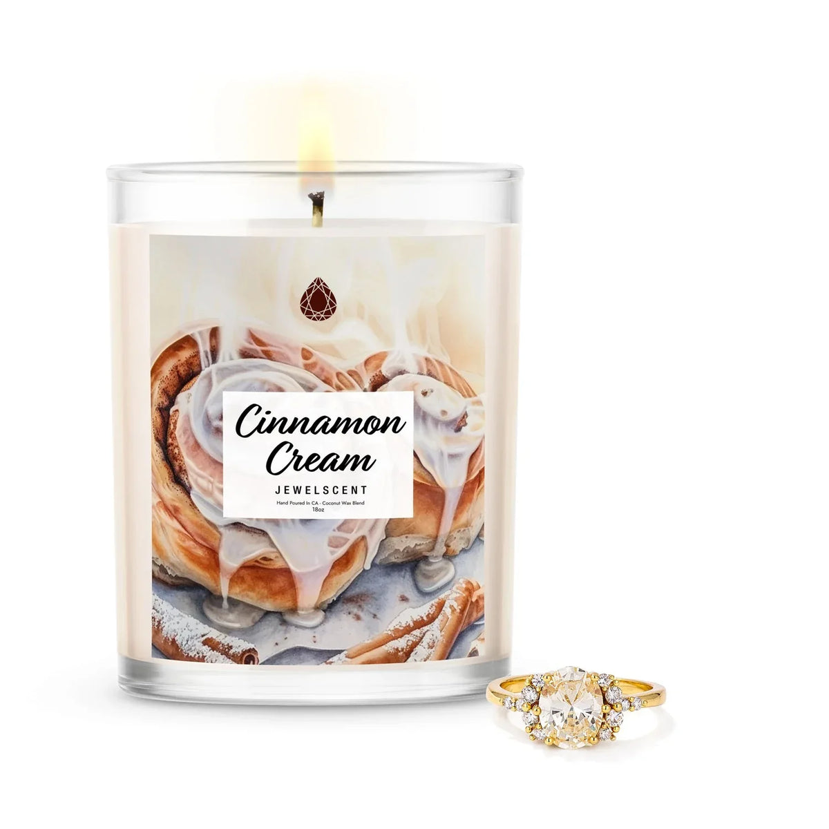 Cinnamon Cream 18oz Home Jewelry Candle - BIG FRENCHIES