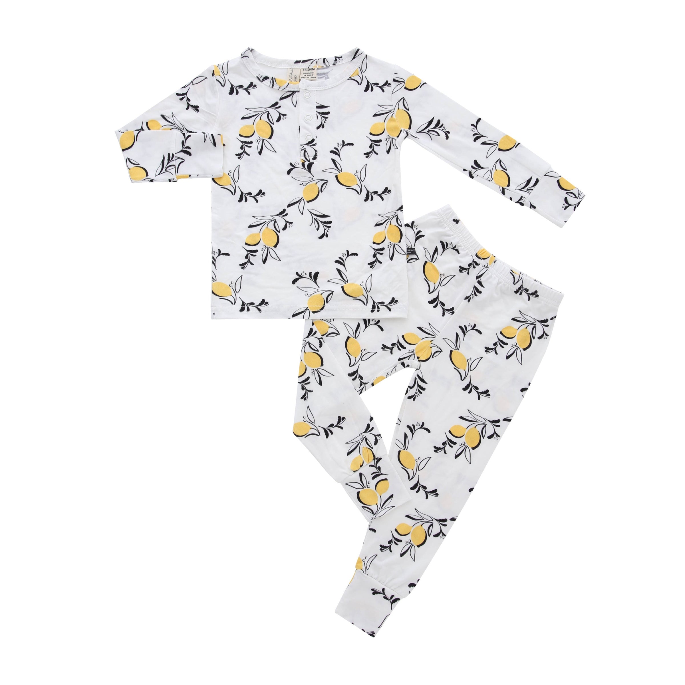 Amalfi Coast Lemon White Two-Piece Set