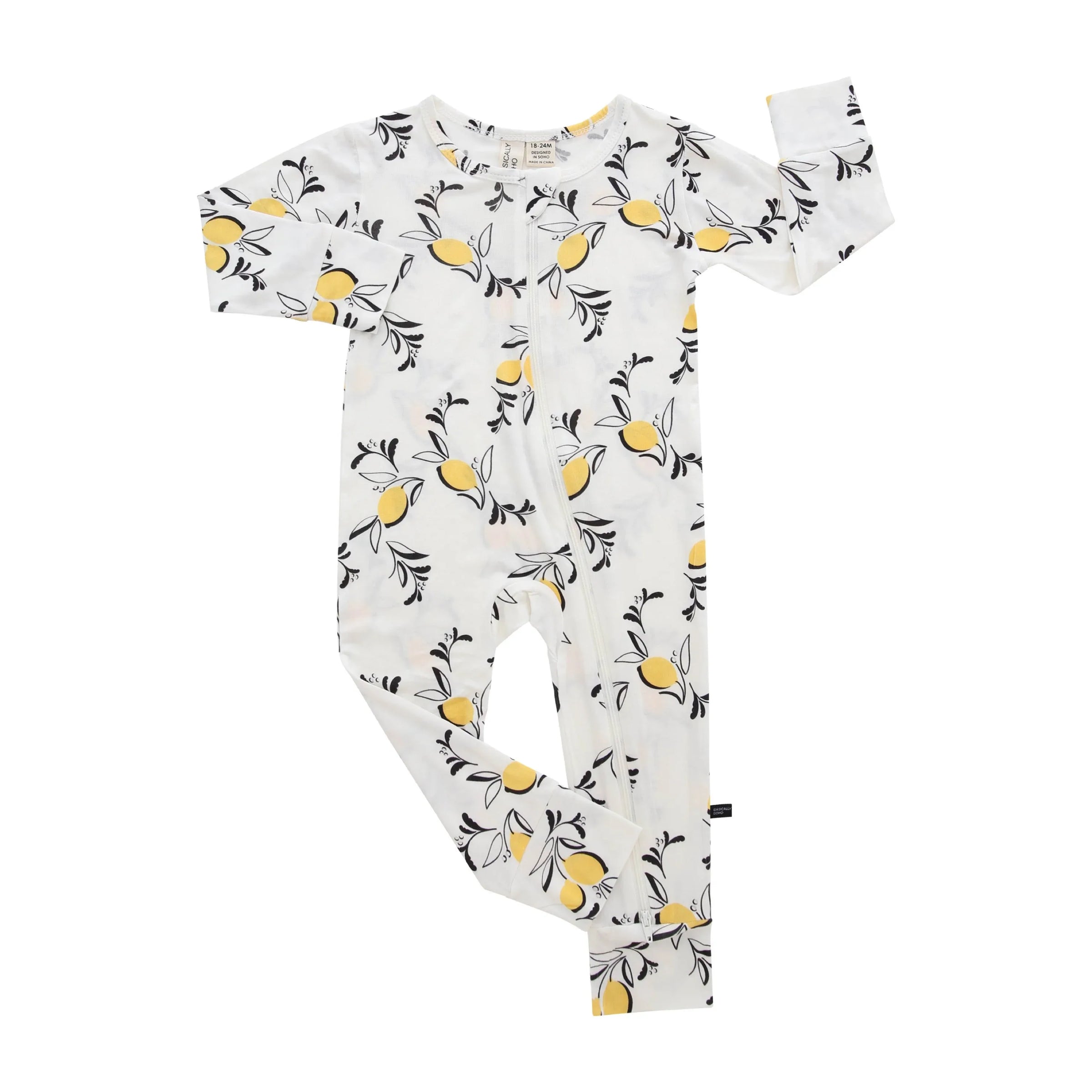Amalfi Coast Lemon White Zippered Romper - BIG FRENCHIES