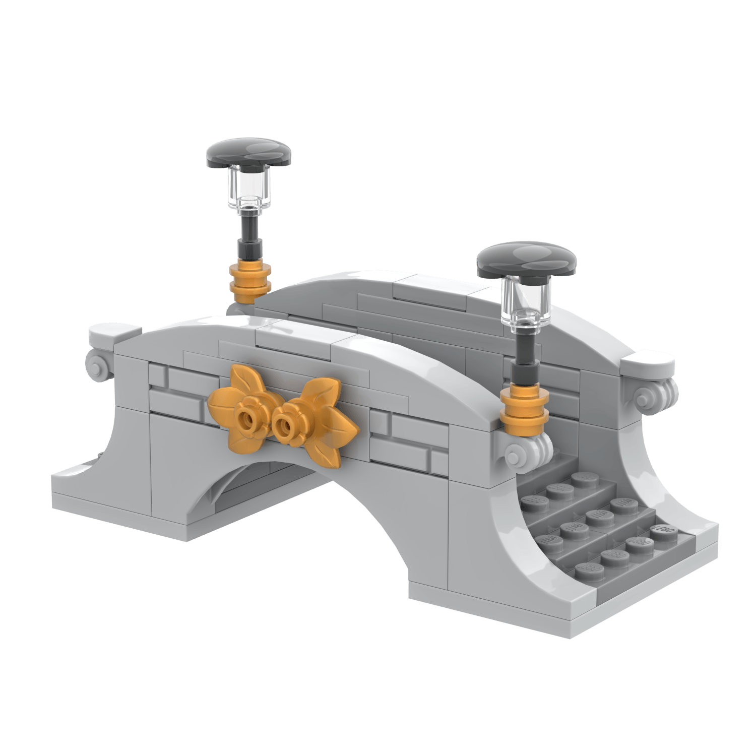 City Park Foot Bridge - Custom Brick Built Set - Made Using LEGO® Parts