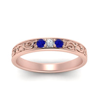 Classic Mens 3 Stone Wedding Band