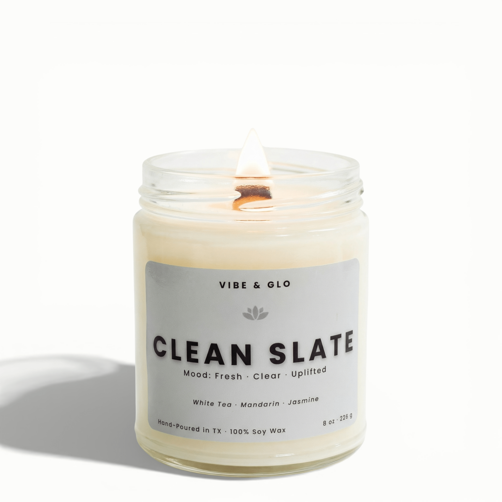 Clean Slate – White Tea & Jasmine Soy Candle - BIG FRENCHIES