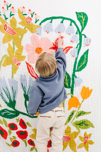 Cottage Garden Throw Blanket - BIG FRENCHIES