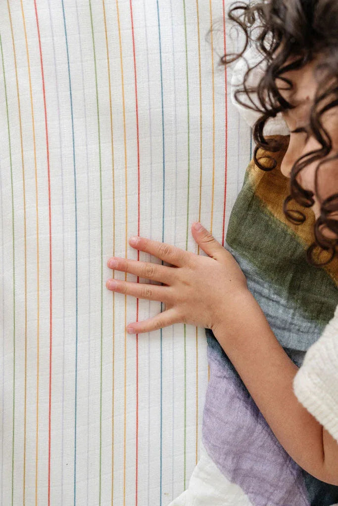 Rainbow Stripe Crib Sheet - BIG FRENCHIES