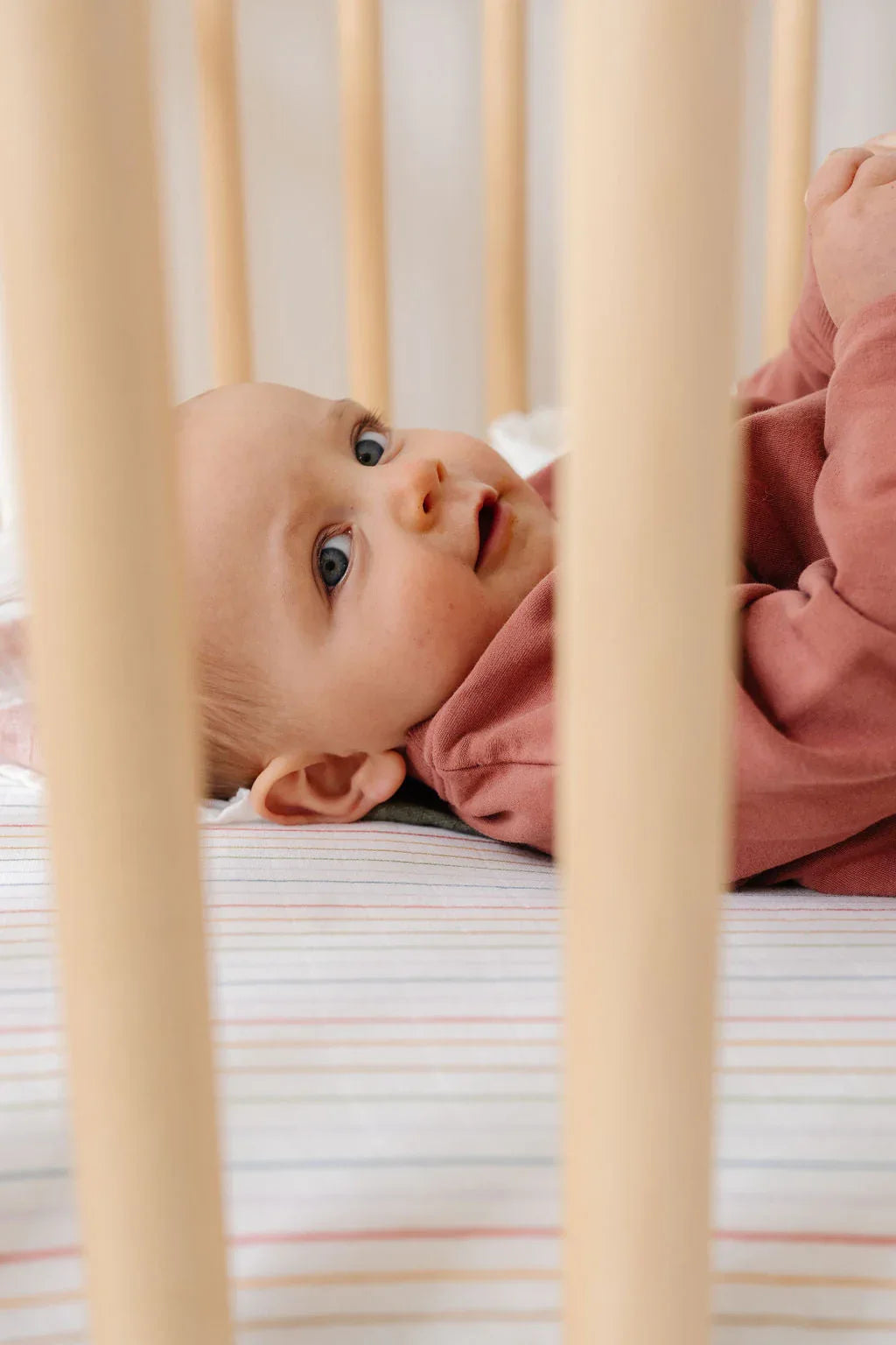 Rainbow Stripe Crib Sheet - BIG FRENCHIES