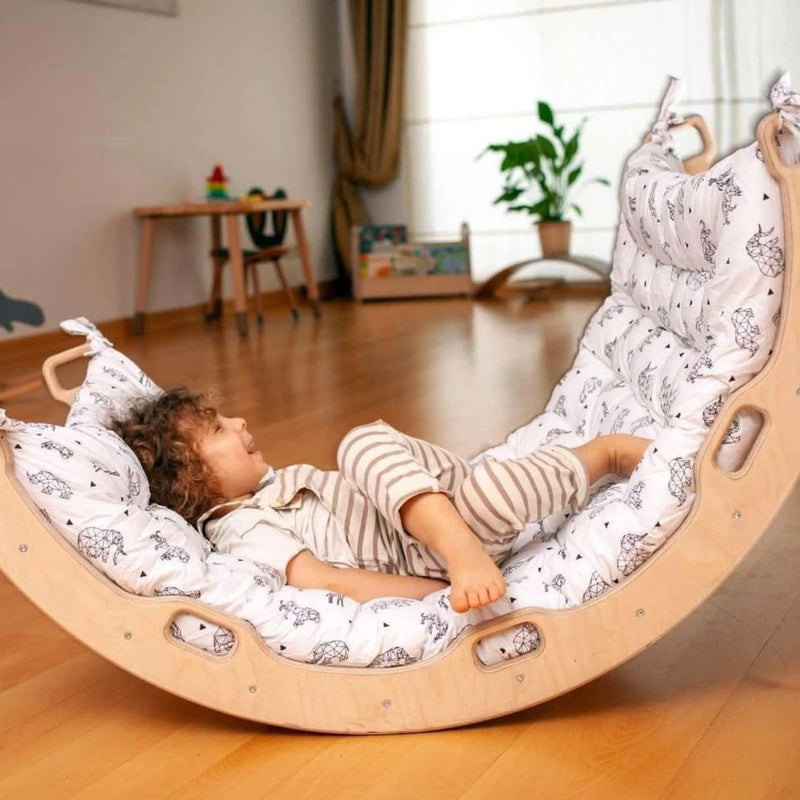 Climbing Arch Rocker with Origami Pillow | Montessori Play Set - BIG FRENCHIES