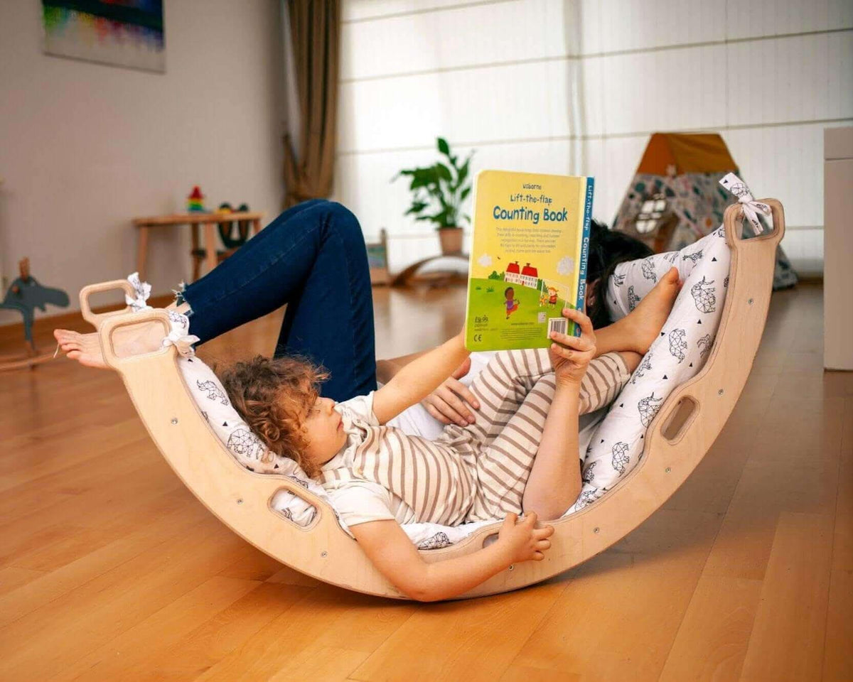 Climbing Arch Rocker with Origami Pillow | Montessori Play Set - BIG FRENCHIES