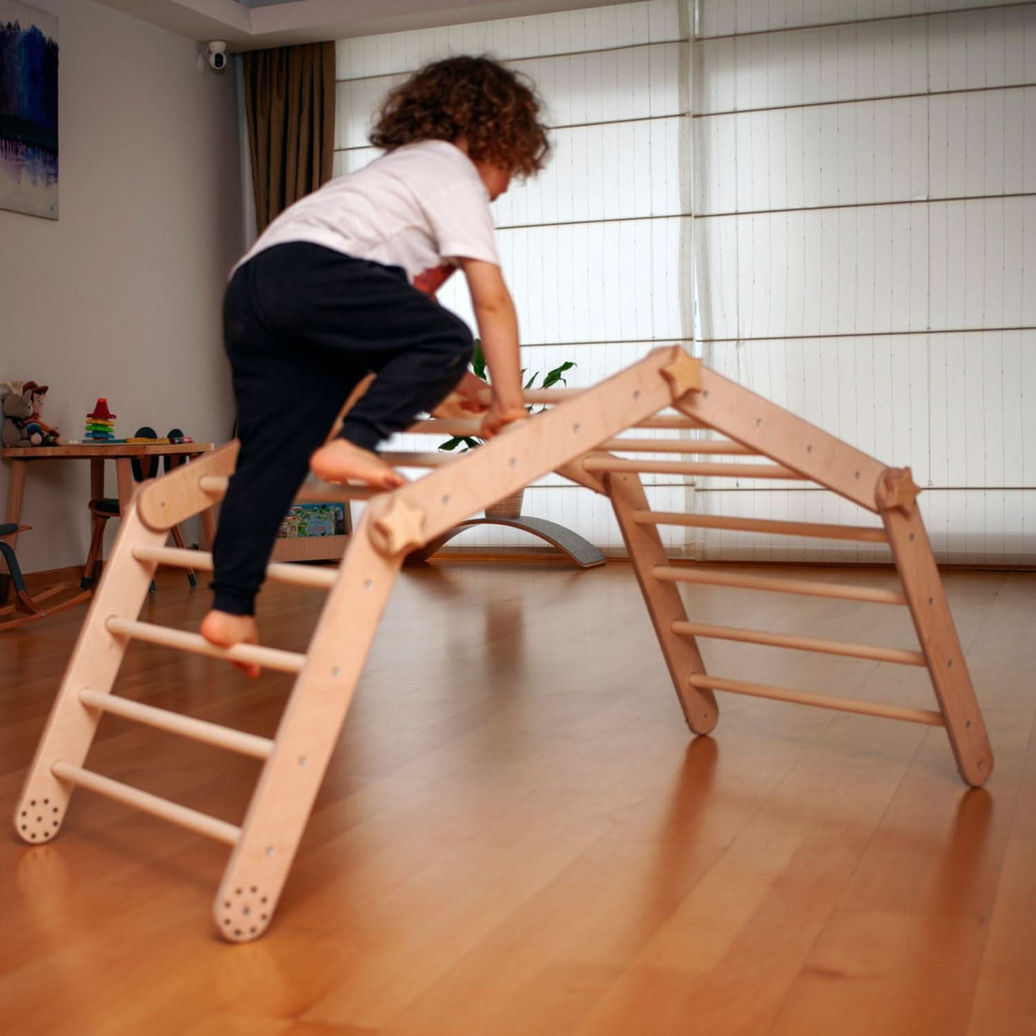 Montessori Climbing Triangle Cube with Reversible Ramp