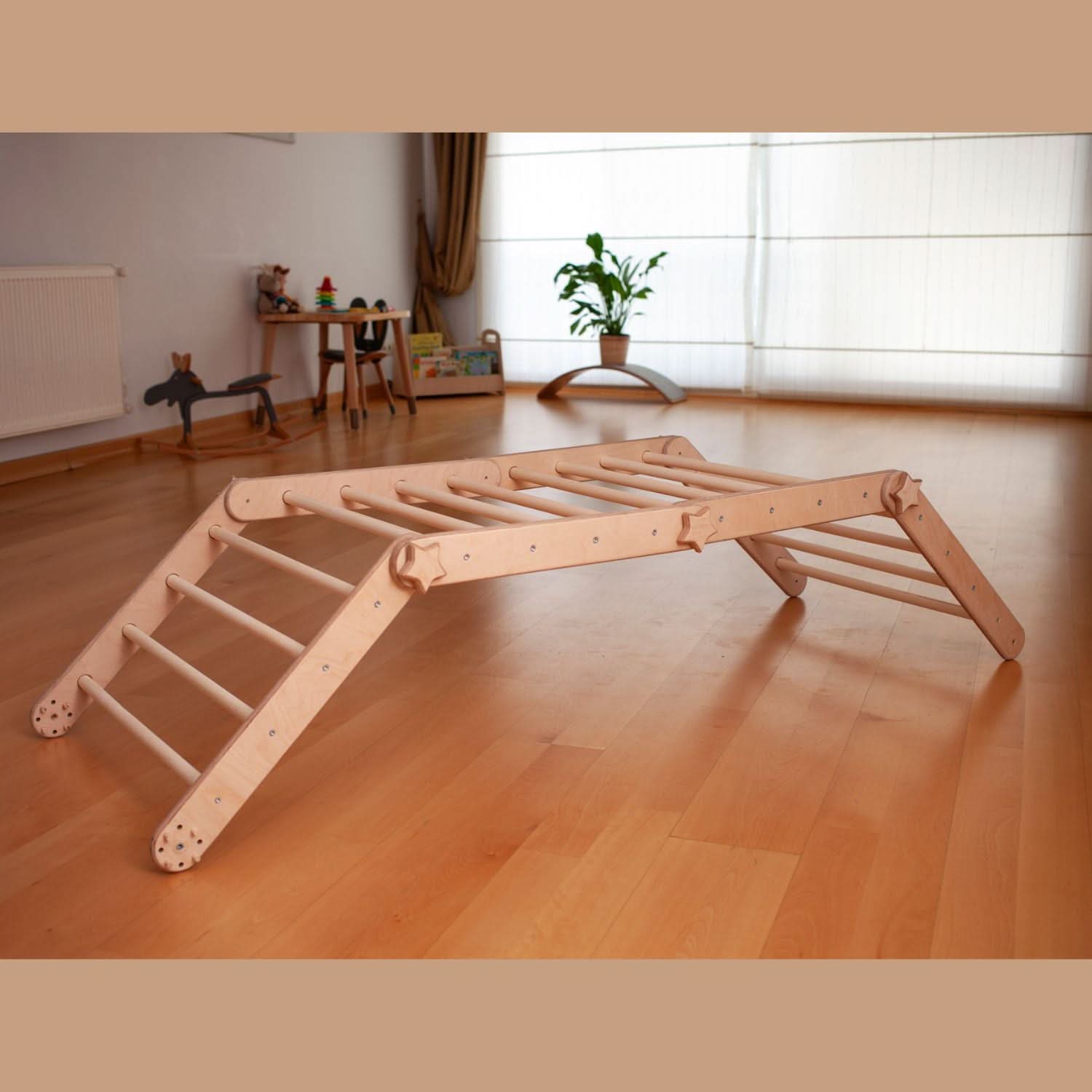 Montessori Climbing Triangle Cube with Reversible Ramp