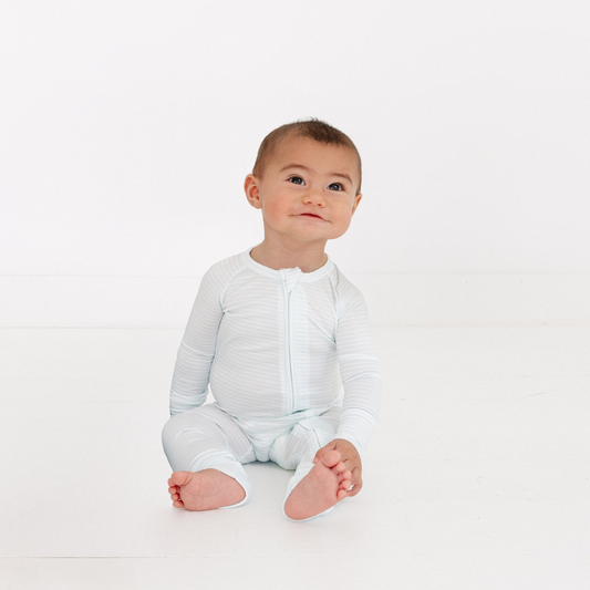 Cloud Stripe Bamboo Sleeper - BIG FRENCHIES