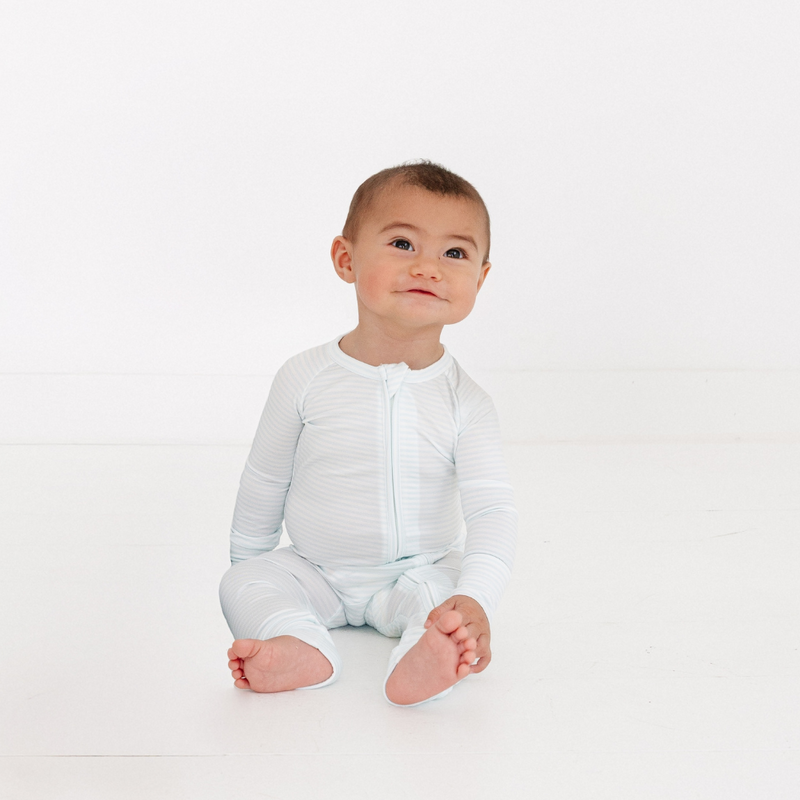 Cloud Stripe Bamboo Sleeper - BIG FRENCHIES