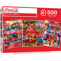 Coca-Cola - 500 Piece Jigsaw Puzzles 3 Pack by Masterpieces Puzzles - BIG FRENCHIES