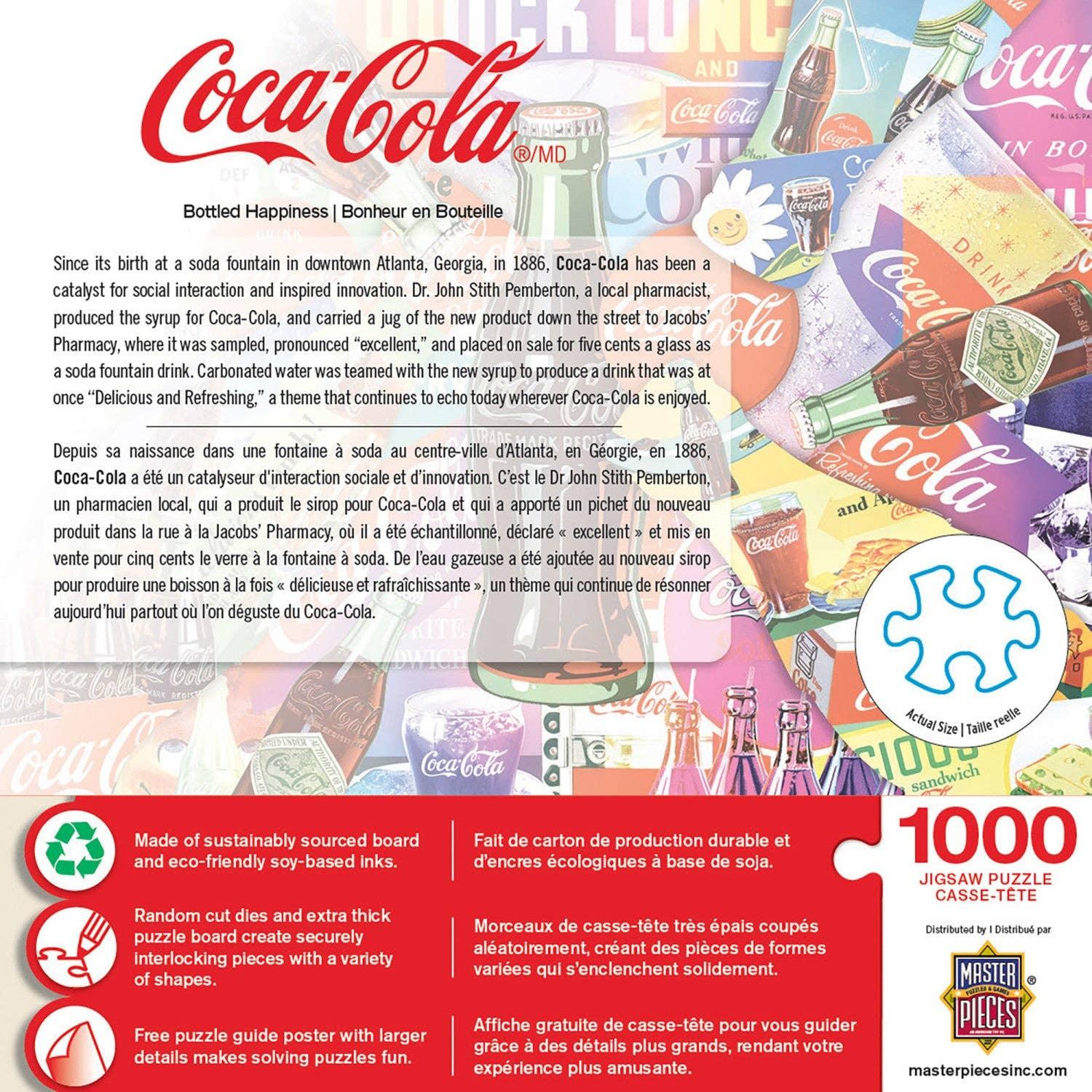 Coca-Cola - Bottled Happiness 1000 Piece Jigsaw Puzzle | Masterpieces Puzzles - BIG FRENCHIES