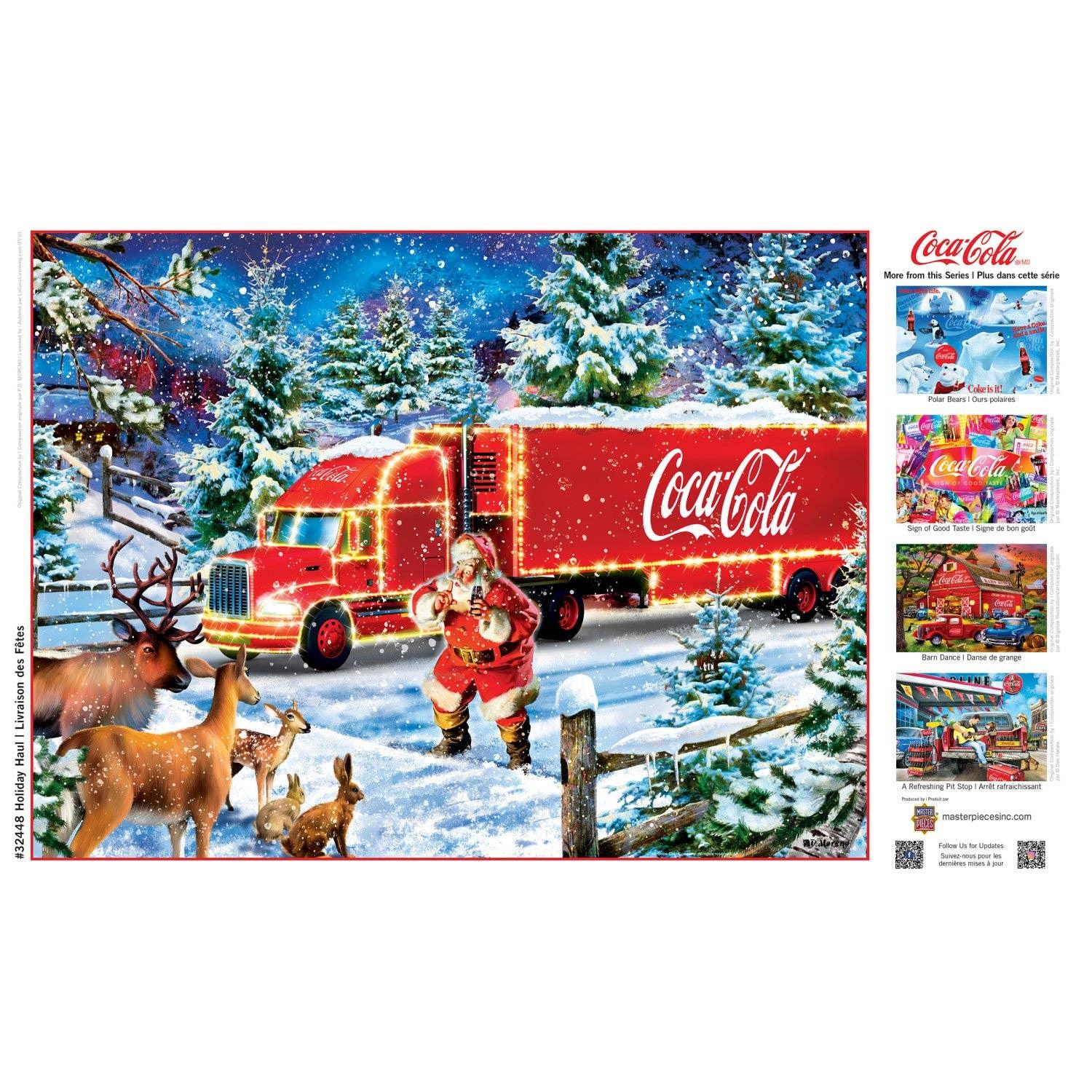 Coca-Cola Holiday Haul 300 Piece EZ Grip Jigsaw Puzzle by Masterpieces Puzzles - BIG FRENCHIES