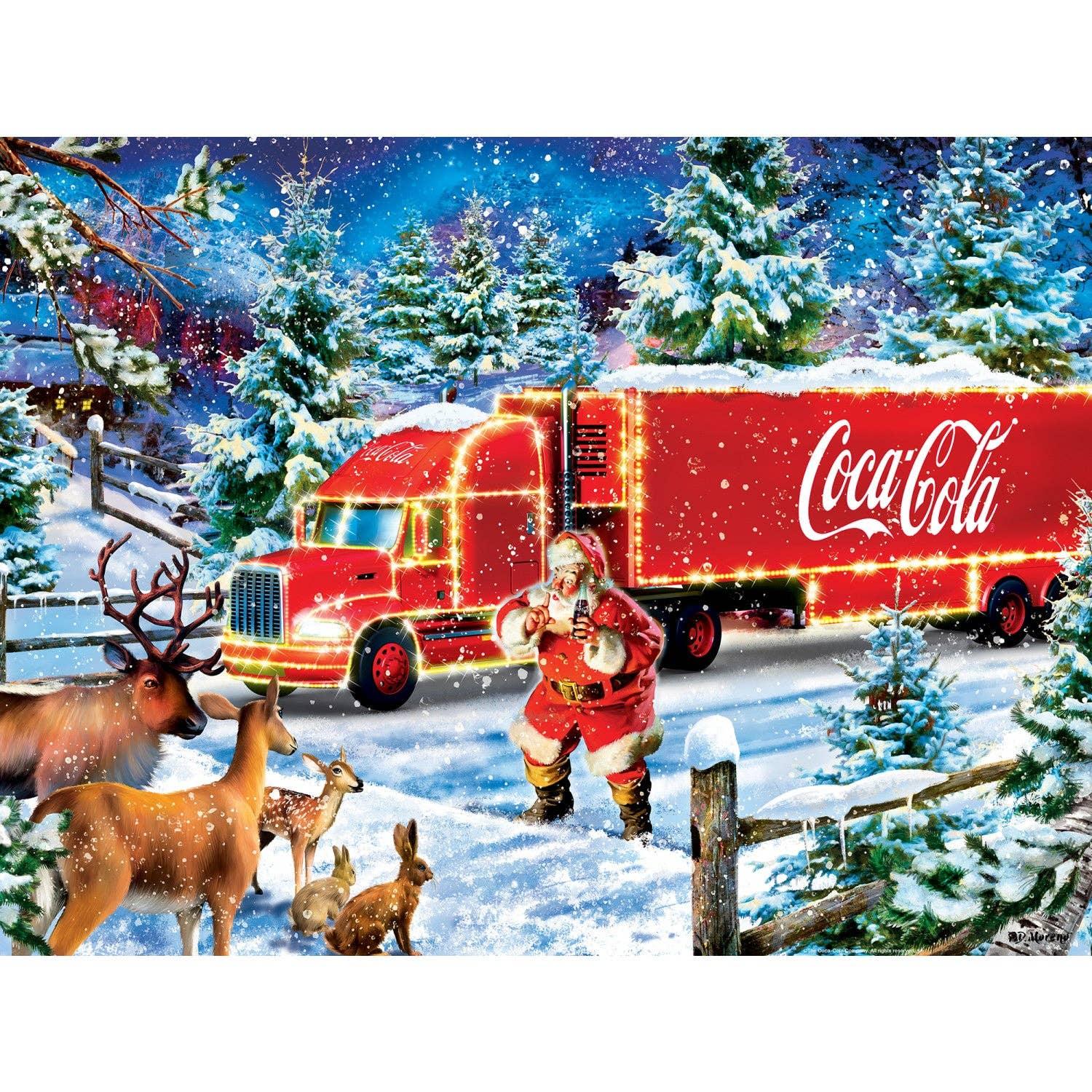 Coca-Cola Holiday Haul 300 Piece EZ Grip Jigsaw Puzzle by Masterpieces Puzzles - BIG FRENCHIES