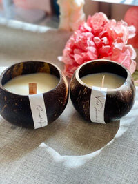 Coconut Wax Candle in Coconut Shell - Eco-Friendly and Sustainable Home Decor