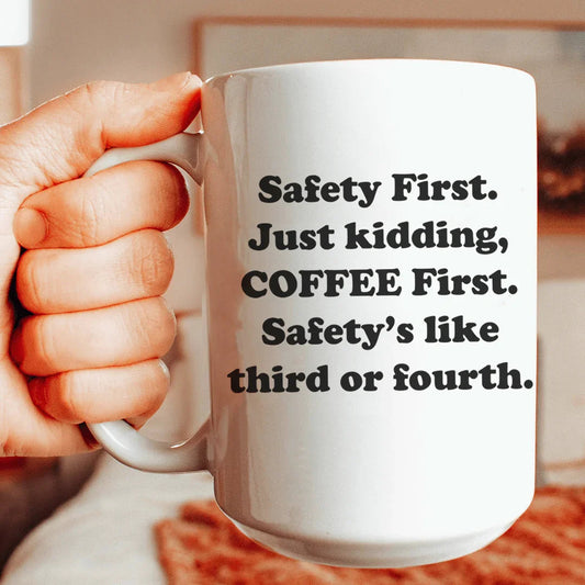 Coffee First Ceramic Mug 15 oz - BIG FRENCHIES