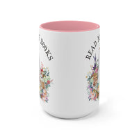 Coffee Mug for Librarian: Read More Books | 15 Oz Coffee Mug with Floral Ghost - BIG FRENCHIES