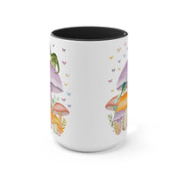 Coffee Mug with Dinosaurs and Mushrooms: 15 Oz Coffee Mug - BIG FRENCHIES