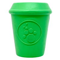 Coffee Cup Rubber Dog Chew Toy for Power Chewers | Treat Dispenser | USA Made - BIG FRENCHIES