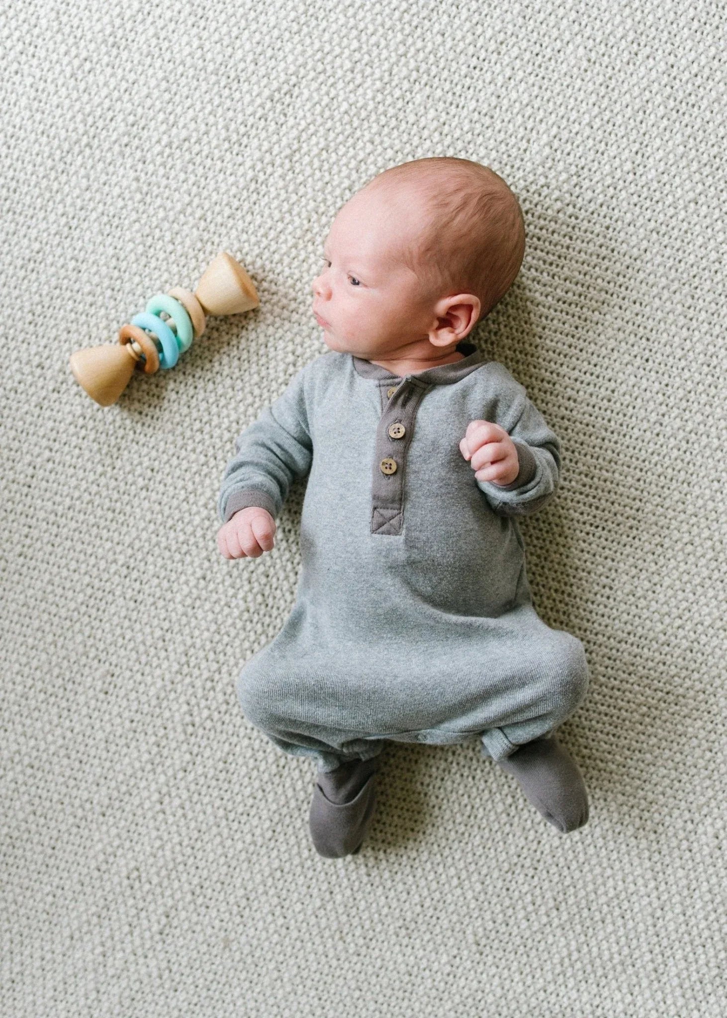 Color Block Classic Baby Rattle - BIG FRENCHIES