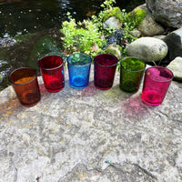 Colored Glass Votive Holders with or without Beeswax Candles - BIG FRENCHIES