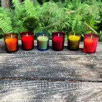 Colored Glass Votive Holders with or without Beeswax Candles - BIG FRENCHIES