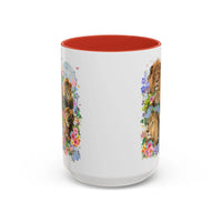 Colorful Big Cat Animal Lover Coffee Mug: Lions in Flowers - BIG FRENCHIES