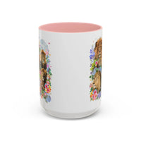 Colorful Big Cat Animal Lover Coffee Mug: Lions in Flowers - BIG FRENCHIES