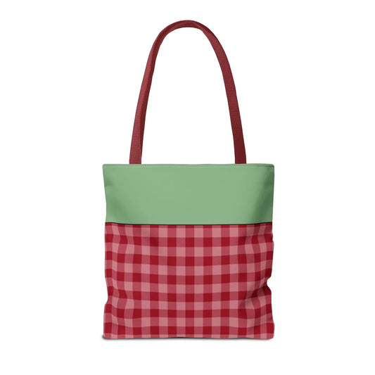 Colorful Christmas Tote Bag with Cute Doodles and Initial or Letter, Sweet Cottagecore Matching Holiday Tote Bag for Sisters or Family: I - BIG FRENCHIES
