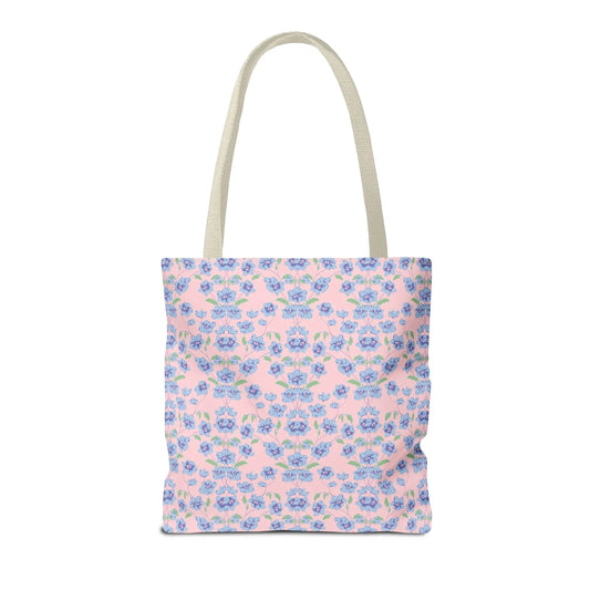 Colorful Floral Tote Bag with Framed Flower Letter, Boho Wildflower Vintage Aesthetic Tote Bag for Daughter or Co-Worker's Birthday: S - BIG FRENCHIES