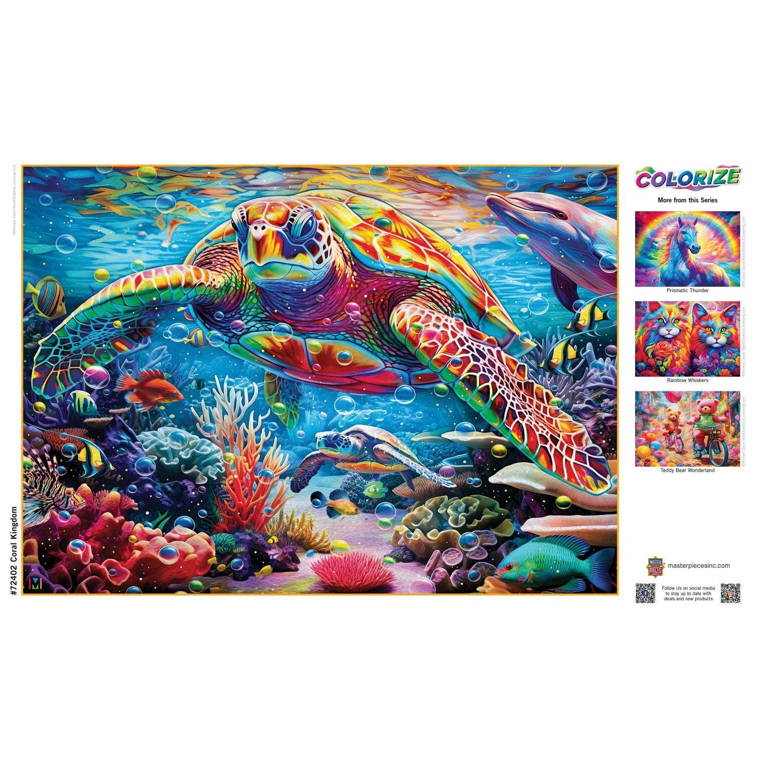 Colorize Coral Kingdom 1000 Piece Puzzle | Masterpieces Puzzles - BIG FRENCHIES