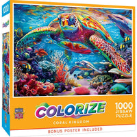 Colorize Coral Kingdom 1000 Piece Puzzle | Masterpieces Puzzles - BIG FRENCHIES